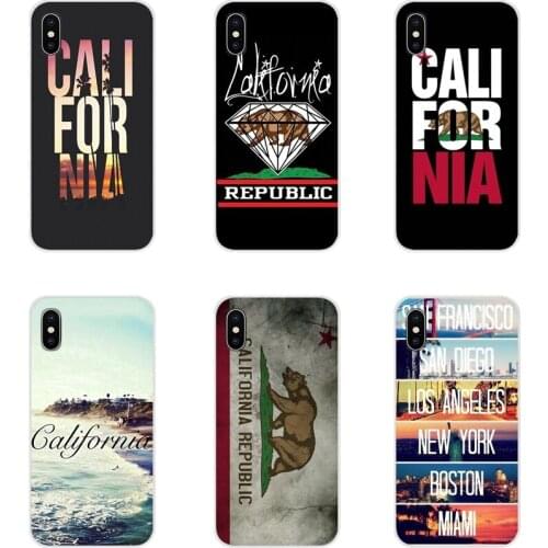 Silicone Phone Cases Covers For Samsung Galaxy S4 S5 MINI S6 S7 edge S8 S9 S10 Plus Note 3 4 5 8 9 California Palm Trees Pattern