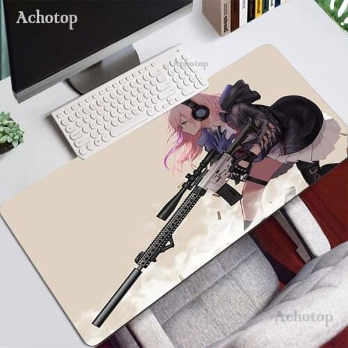 Anime Frontline Makes Speed Mouse Pad For E-Sports Games Gaming Accessories Computer PC Carpet Keyboard Desk Mat 80x30 Mousepad