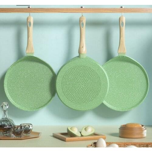 18/22/28cm Non-stick Frying Pan Pancake Pan for Breakfast Bread Egg Pizza Crepe Pan Kitchen Cookware Induction Cooker Gas Stove