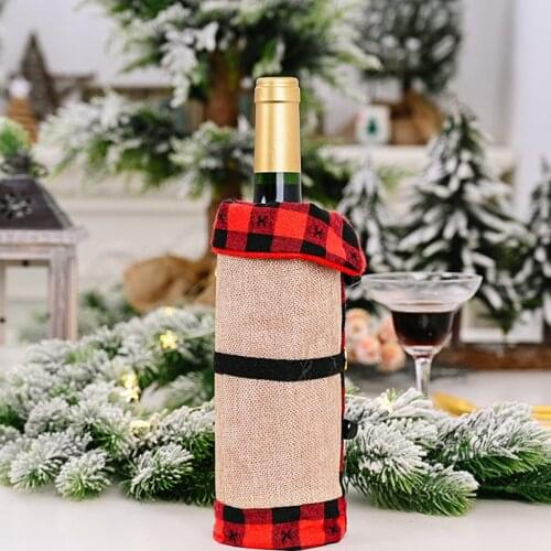 Sweater Christmas Wine Bottle Covers, Holiday Wine Bottle Sweater Cover for Ugly Christmas Sweater Party Decoration
