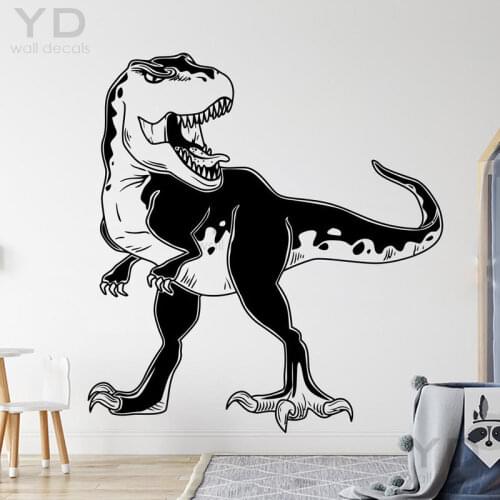 T-rex Dinosaur Jurassic Park World Decals Wall Decor Boys Gift Childrens Kids Room Wallpaper Wall Stickers Animal Murals S310