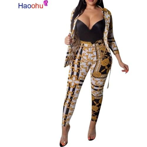 2020 Sexy 2 Piece Set Women Long Cardigan Tops+slim Leg Pants Suits Casual Autumn Outfits Two Piece Clothes Matching Sets
