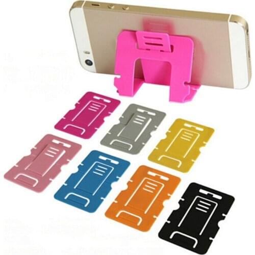 1pc plastic Universal Stand Card Phone Holder Support For Samsung Suporte Holder Stand Mount For iphone Accessories color random