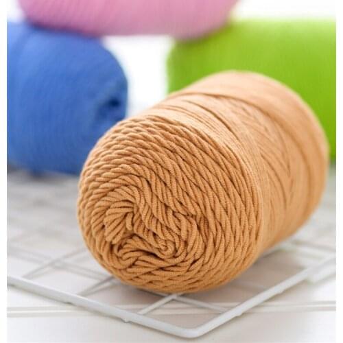 100g=1ball soild Color Hand-woven Cotton Yarn 5 Strand Segment dyed yarn Soft Crochet Thick Yarn For Sweater Cushion Scarf DIY