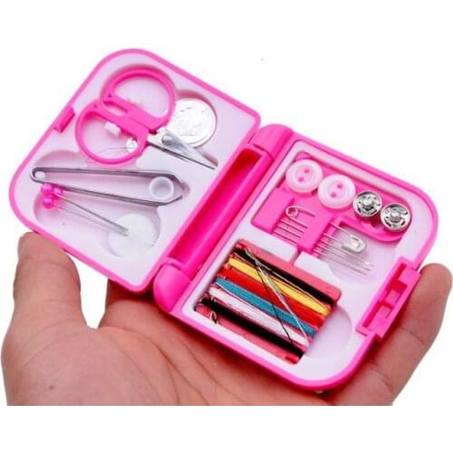 200pcs mini Travel Sewing Kits Box Needle Threads Scissor Thimble Home Tools SN911