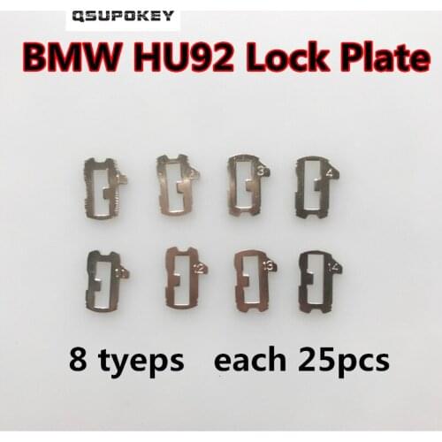 2021 New 200pcs/lot HU92 Car Lock Reed Plate For BMW Auto Locking Plate 8types each 25pcs Brass Material Repair Accessaries Kit