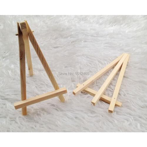 24Pcs/Lot Mini Display Miniature Easel Wedding Table Number Place Name Card Stand 16*9cm