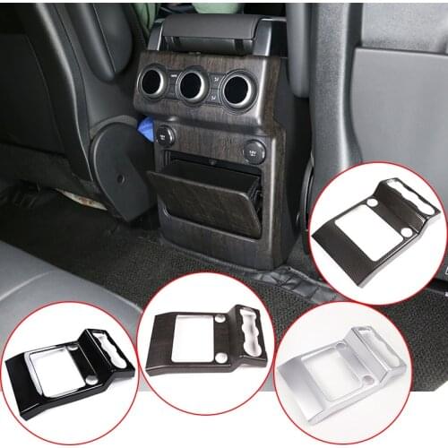 4 Colors ABS Chrome Armrest Box Rear AC Outlet Vent Cover Trim For Land Rover Discovery 5 LR5 2017-2020 Car-Styling Accessories