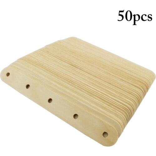 50Pcs/Set Ice Pop Sticks DIY Safe Wooden Popsicle Sticks Ice Cream Sticks With Holes Ice Cream Tools Accessories