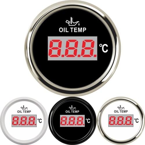 52mm racing auto Digital Oil Temp Gauges Waterproof Oil Temperature Meters 50~150 Degree 9~32 V fit Car Boat yacht motorcycle