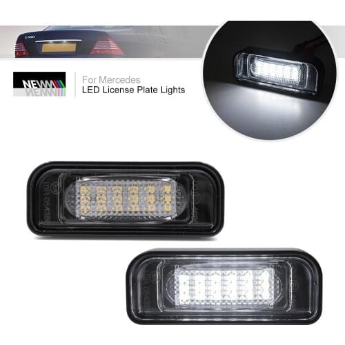 Car LED License Plate Lights For Mercedes W220 S-Class 99-05 Benz Accessories SMD3528 LED Number Plate Lamp Bulb Kit 12V