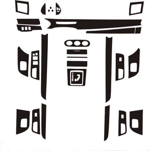 Car-Styling New Car Interior Center Console Color Change Carbon Fiber Molding Sticker Decals For Mitsubishi Lancer EX