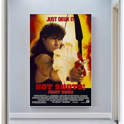 CP1082 Hot Shots! Part Deux (4) Classic Hot Movie Print Silk Fabric Poster Indoor Wall Art Decor Gift