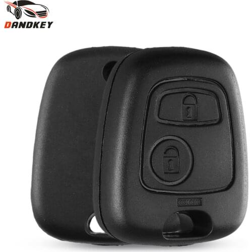 Dandkey New Remote Key Case Shell Entry Fob 2 Buttons For Peugeot 106 206 306 406 without Blade Free Shipping