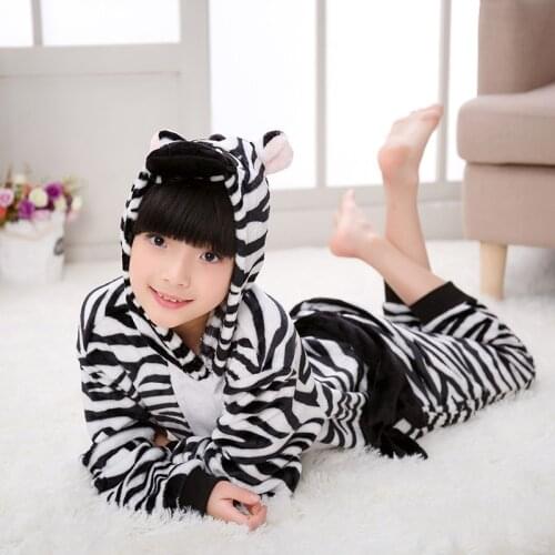 Kigurumi Zebra Kids Pajamas Pijamas For Children Animal Cartoon Blanket Baby Costume Winter Boy Girl Onesie Sleepwear