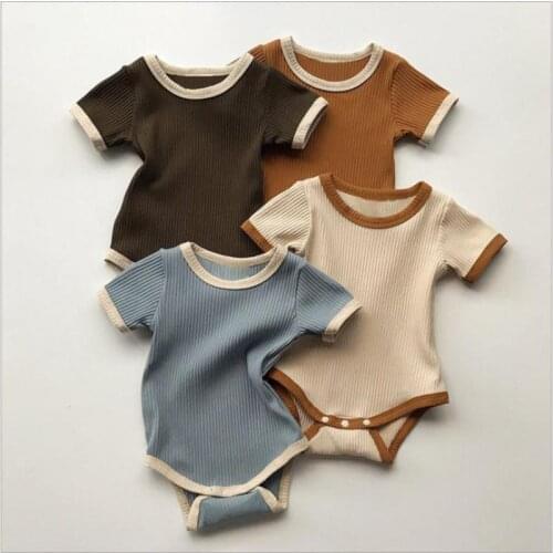 Baby Triangle Romper Summer And Autumn Newborn Infant Short & Long Sleeve Pajamas Nordic Style Solid Color Bag For Kids Clothes
