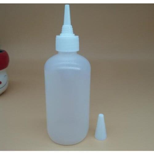 30pcs/lot 180ml HDPE Bottles Sample Dispenser Pointed Cap Round Shoulder Water Storage Tools Various Colors Squeeze bottle