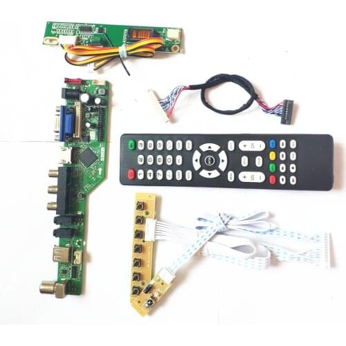 For LP154W01-A5K1/A5K2 keyboard+Remote+Inverter LVDS 1CCFL 30Pin T.V56 drive board LCD monitor HDMI-Compatible VGA USB AV RF