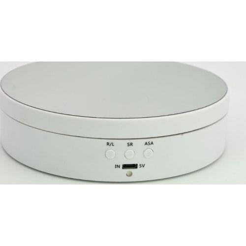 3 Speeds Electric Rotating Display Stand Mirror Turntable Jewelry Holder Battery