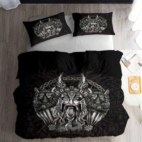 HELENGILI 3D Bedding Set Viking myth Print Duvet cover set bedclothes with pillowcase bed set home Textiles