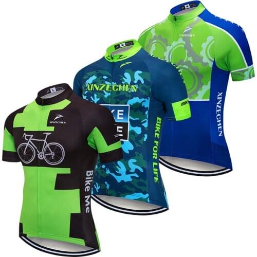 Camouflage 2018 Men Cycling Jersey Downhill Jersey Sportswear ropa ciclismo Cycling Clothing Bicycle Skull Bike sportswear
