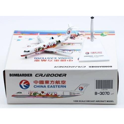 1:200 Alloy Collectible Plane Gift JC Wings LH2186 China Eastern Bombardier CRJ-200ER Diecast Aircraft Jet Model B-3070