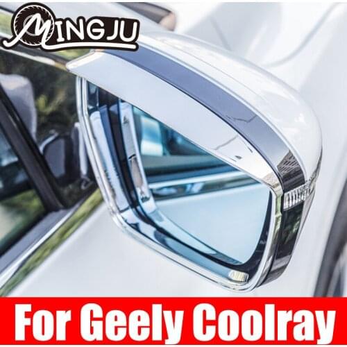For Geely Coolray SX11 Exterior Rearview Mirror Visor Rainproof ABS Cover Car Mouldings Decoration Styling Accessories Parts
