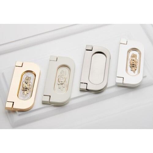 Modern and simple style kitchen bedside cupboard invisible handle bookcase ring handle cabinet drawer wardrobe door pulls handle