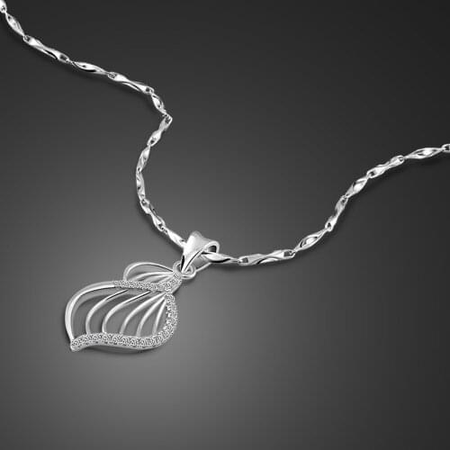 Minimalist Chain Necklaces 100% 925 Sterling Silver For Women Plant Pendants Vintage Female Fashion Fine Jewelry Gift