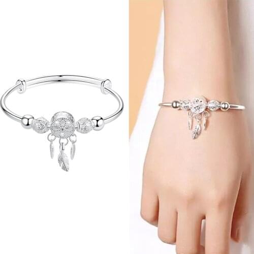 Fashion Tassel Bracelet Solid Color Feather Elegant Charm Temperament Bangle Trendy Jewelry Accessories Women Gifts