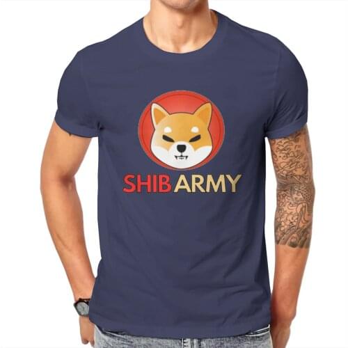 Men Shib Coin Shib Army Shiba Inu Crypto Anime Crypto Money Elon n Musk Casual Classic O collar T-shirts