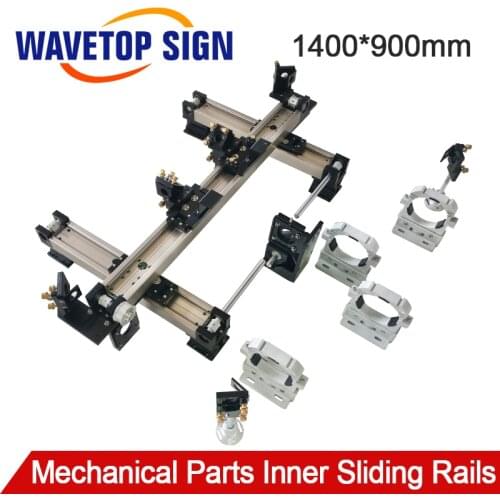WaveTopSign Mechanical Parts Set 1400*900mm Inner Sliding Rails Kits Spare Part for DIY 1490 CO2 Laser Engraving Cutting Machine