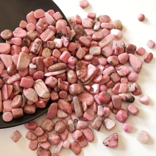 Natural Rose Stone Crystal Pink Quartz Broken Small Gravel Stone Transparent Fish Tank Flower Pot Garden Healing Home Ornament