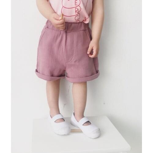 2019 Hot Sale Solid Kids Shorts Children Pants for Baby Boys Summer Beach Loose Shorts Fashion Casual Short Pants for Girls 1-5Y