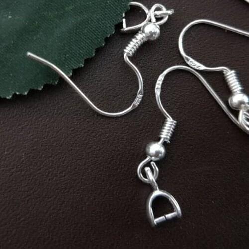 Wholesale Nickel lead & Cadmium free 2000pcs soft 925 Stamped Sterling Silver Earring Hook 18mm Pinch Bail Earwire free shipping