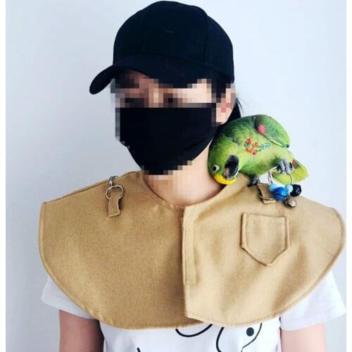 Parakeets Multifunctional Interactive Play Parrot Shoulder Protector Lovebirds Anti Scratch Arm Guard Pet Bird Denim Fabric