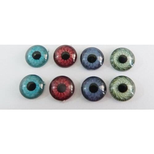 100pcs-- 8mm/9mm flat round cartoon eyes for diy animal eyes findings plushing doll accessories--color option