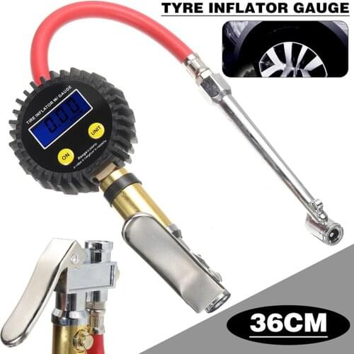 Heavy Duty Air Line Handheld Digital Gauge Tyre Inflator Gauge High-precision Digital Tire Pressure Monitoring For Car Van Truck