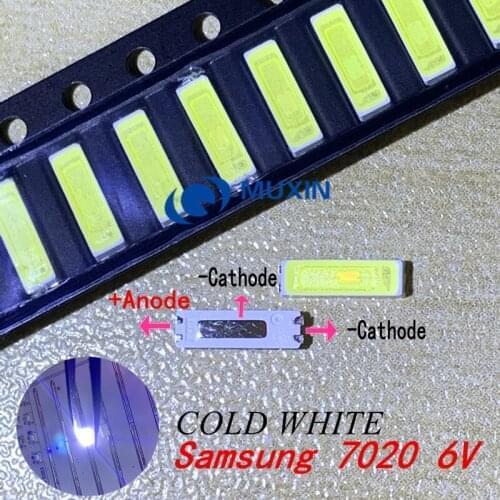 SAMSUNG 1000PCS LED Backlight TV LED 7020 LED Backlight High Power 1W 6V 98LM Cool white For LED LCD TV Backlight Application