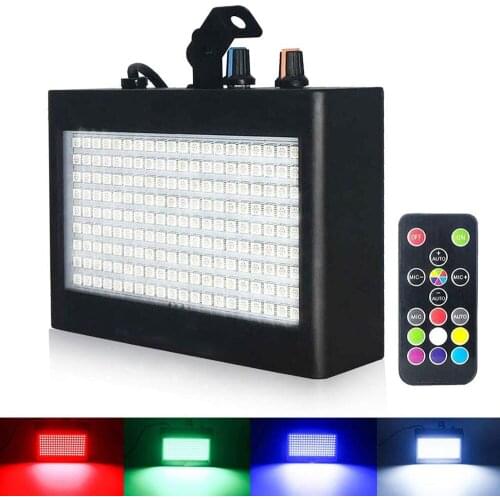 108 LEDs Strobe Flash Light 25W RGB Sound Control Strobe Stage Effect light for Christmas Club Party festival holiday use