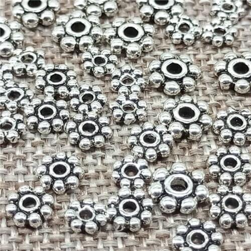 925 Sterling Silver Gear Spacer Beads 4mm 5mm 6mm 7mm for Bracelet Necklace