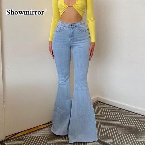 Женские джинсы клеш Showmirror China At AliExpress