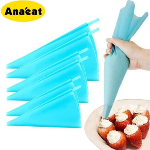 ANAEAT 1pc Silicone Icing Piping Cream Pastry Bag Nozzle Set Cake Decorating Baking Tools