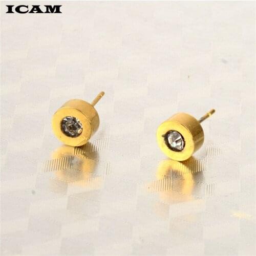 ICAM Fashion Austrian Crystal Gold Earrings High Quality Earrings For Woman Party Wedding Jewelry Boucle D'oreille Femme