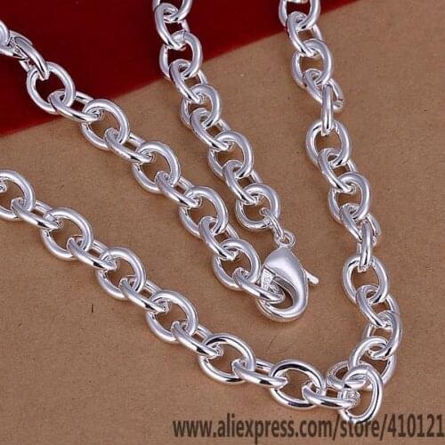 N100 Lucky Charm Silver Color Pendants For Women Sterling Necklace Women Accessories Fashion Shrimpe Lock Thick Necklaces