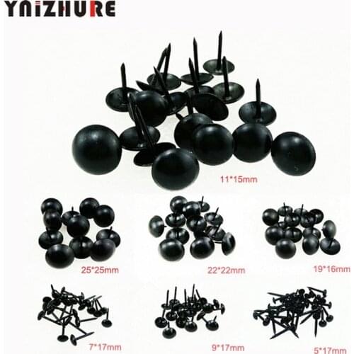 10PCS Black Iron Upholstery Nail Antique Jewelry Case Box Sofa Decorative Tack Stud Pushpin Decorative Furniture Nails