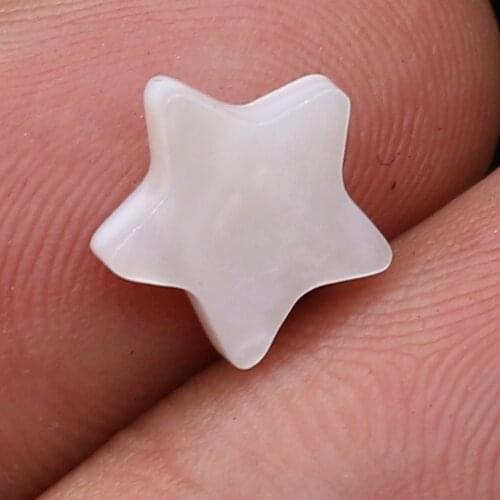 10Pcs Exquisite White Shell Star Pendants Bead Natural Freshwater Shell Loose Beads for Making Jewelry Necklace Accessories