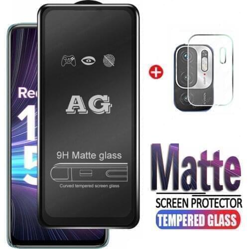 2 in 1 Matte Tempered Glass For Xiaomi Redmi 10T 5G Full Glue Screen Protector for Redmi Note 10S 10 Pro 10Pro Glass Not Film
