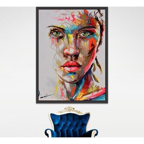 Abstract Sexy Graffiti Art Canvas Paintings on the Wall Art Colorful Girl Face Posters Printing Pictures For Living Room Bedroom