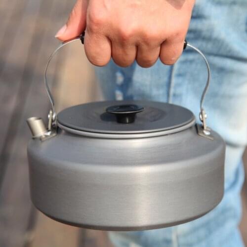 Aluminum Camping Water Kettle Teapot Coffee Pot Outdoor Tableware 0.8L/1.1L/1.2L/1.6L Picnic Kettle Teapot Hiking Water Kettle